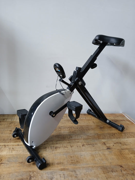Desktrainer, bureaufiets, zwart, gebruikt, opklapbaar