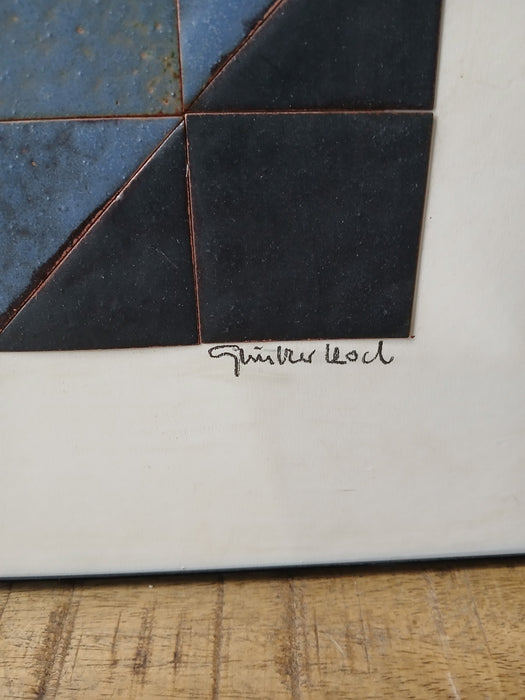 Abstract wandreliëf Gunther Koch, emaille, 60 x 60 cm