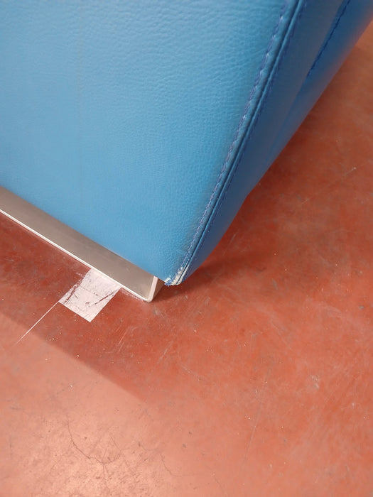 L'ancora love seat (2-zits), petrol blauw ecoleder, 128 x 92 x 75 cm