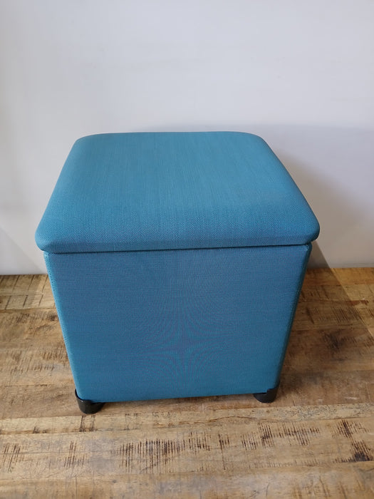 Hocker, stof petrol blauw, B x D x H 40 x 40 x 44 cm