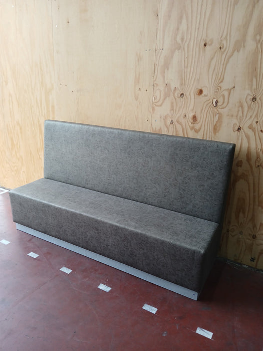 Wachtkamer/treinbank, grijs / roosmotief, 200x65x110 cm