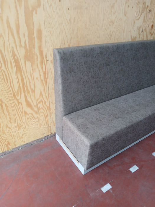 Wachtkamer/treinbank, grijs / roosmotief, 200x65x110 cm
