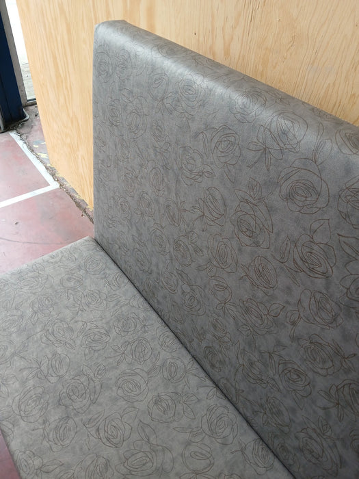 Wachtkamer/treinbank, grijs / roosmotief, 200x65x110 cm