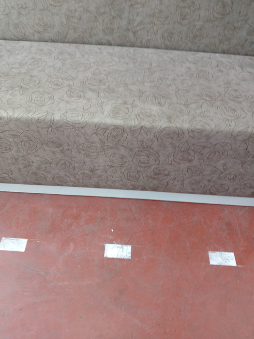 Wachtkamer/treinbank, grijs / roosmotief, 200x65x110 cm