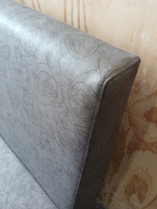 Wachtkamer/treinbank, grijs / roosmotief, 200x65x110 cm