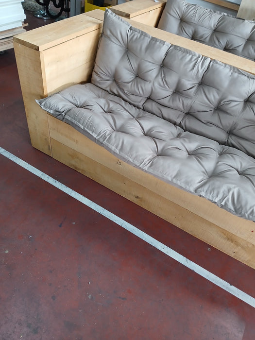 Tuin / loungebank gemonteerd, steigerhout, 220 x 80 x 80 cm