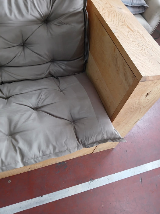Tuin / loungebank gemonteerd, steigerhout, 220 x 80 x 80 cm