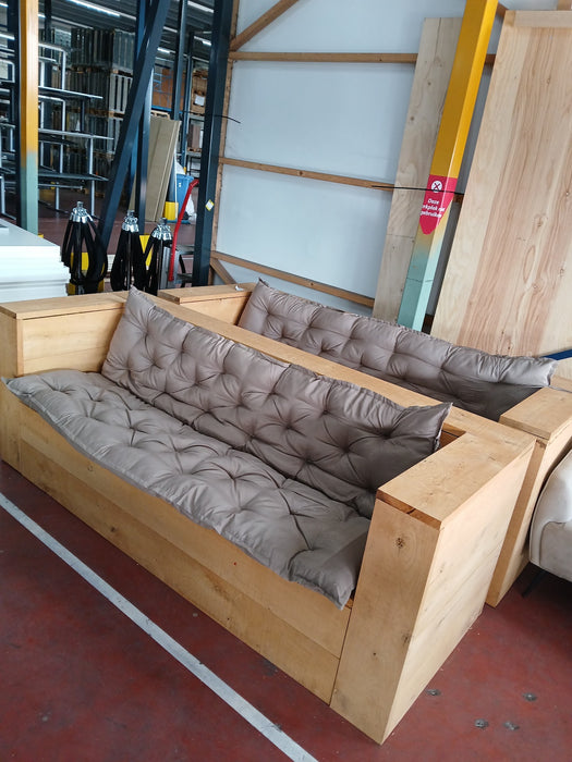 Tuin / loungebank gemonteerd, steigerhout, 220 x 80 x 80 cm