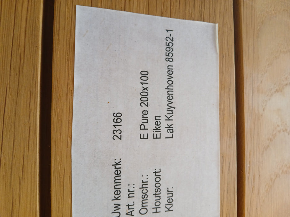 Bert Plantagie eettafel, eiken, 100 x 200 x 79 cm