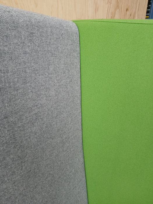 Acoustische zit unit, Grijs / groen,B x D x H 90 x 75 x 165