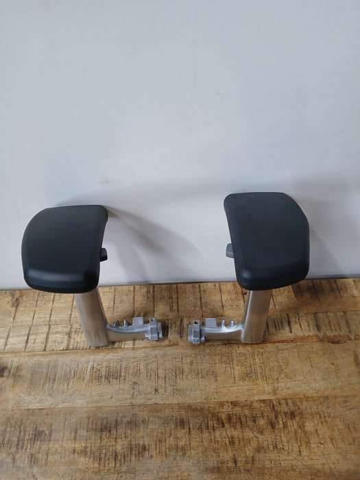 Knoll Life armlegger set (links/rechts), staal/zwart