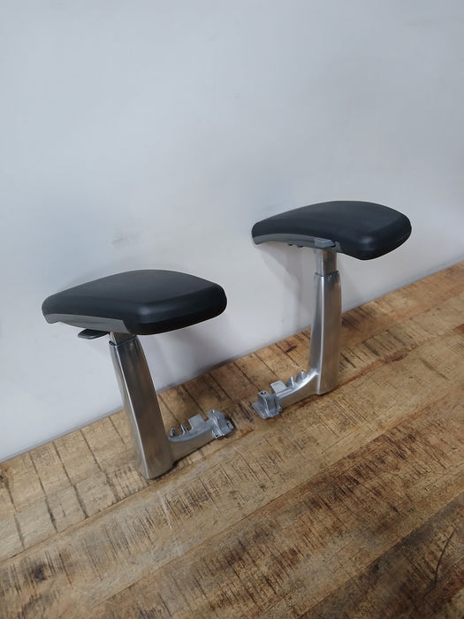Knoll Life armlegger set (links/rechts), staal/zwart