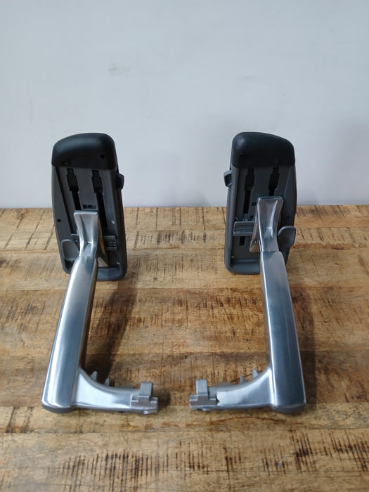 Knoll Life armlegger set (links/rechts), staal/zwart