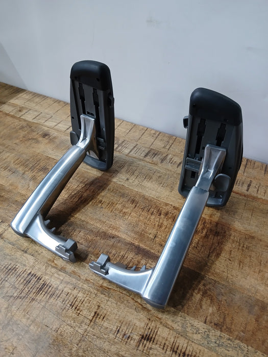 Knoll Life armlegger set (links/rechts), staal/zwart