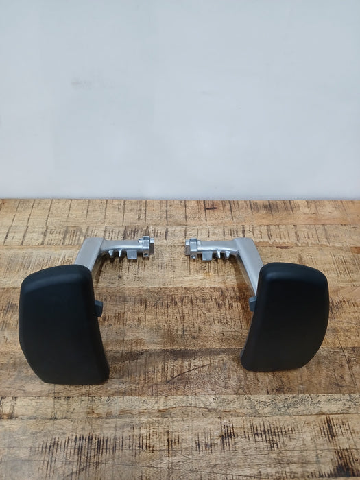 Knoll Life armlegger set (links/rechts), staal/zwart