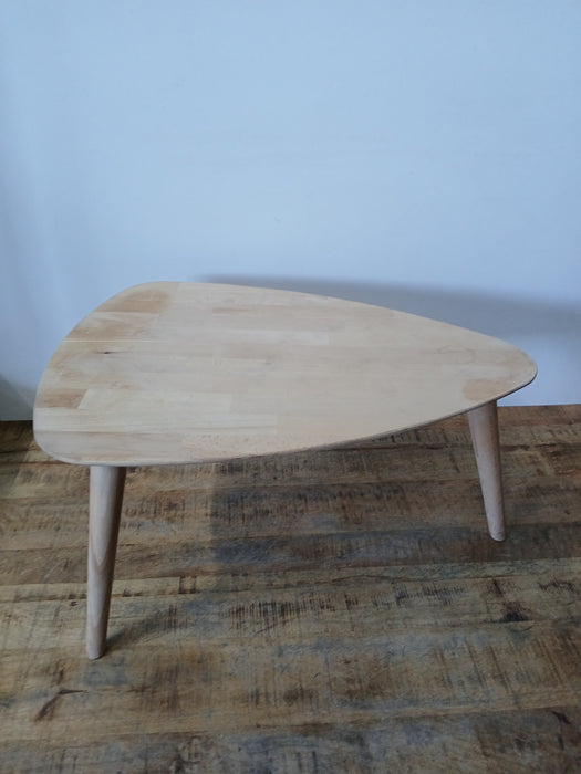 Bijzettafel druppelvorm, beuken naturel, 70 x 50 x 36 cm