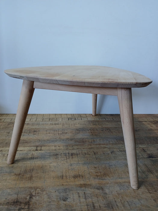 Bijzettafel druppelvorm, beuken naturel, 70 x 50 x 36 cm