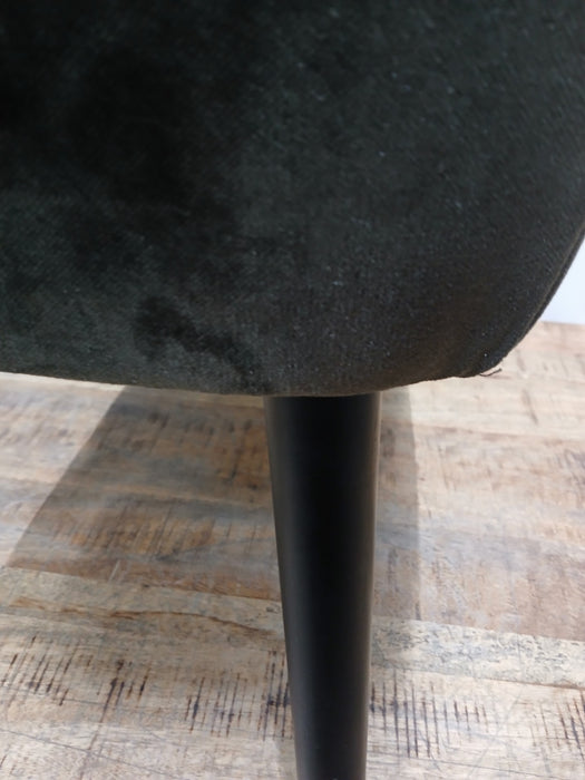 Wooon Sara hocker/poef, Velvet groen, 41 x 56 x 36 cm