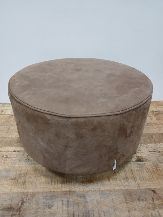 VTwonen hocker / poef, cognac ecoleer, Dia. x H 60 x 36 cm