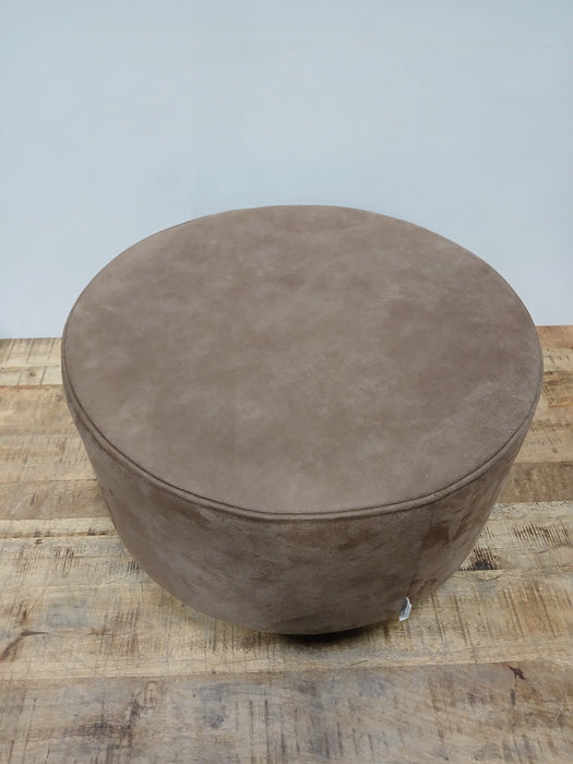 VTwonen hocker / poef, cognac ecoleer, Dia. x H 60 x 36 cm