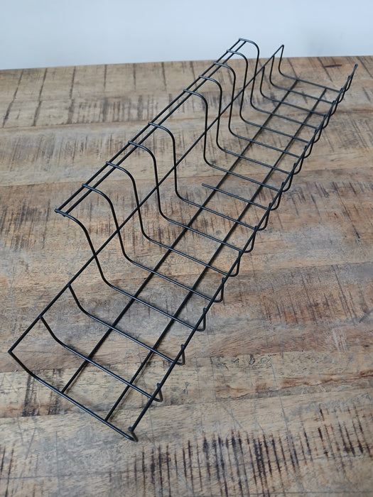 Trad kabelgoot voor bureau, zwart staal, 49 x 10 x 8 cm