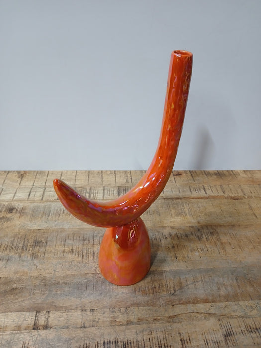 Design kandelaar Ceramica Gatti Zeta, oranje, 26 x 45 cm
