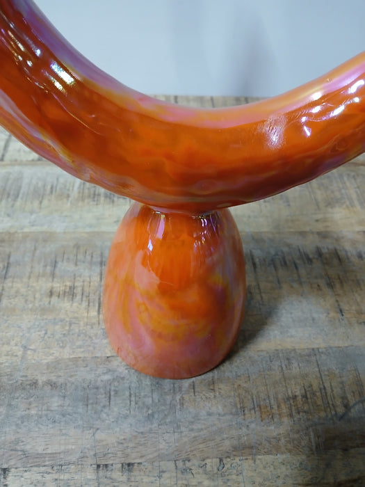 Design kandelaar Ceramica Gatti Zeta, oranje, 26 x 45 cm