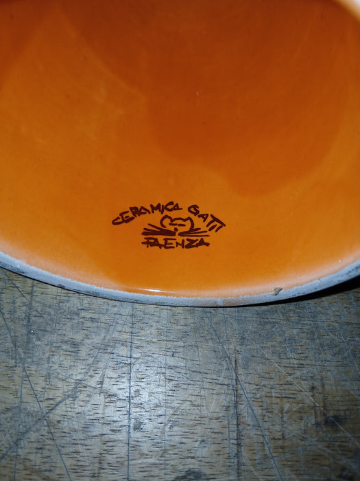 Design kandelaar Ceramica Gatti Zeta, oranje, 26 x 45 cm