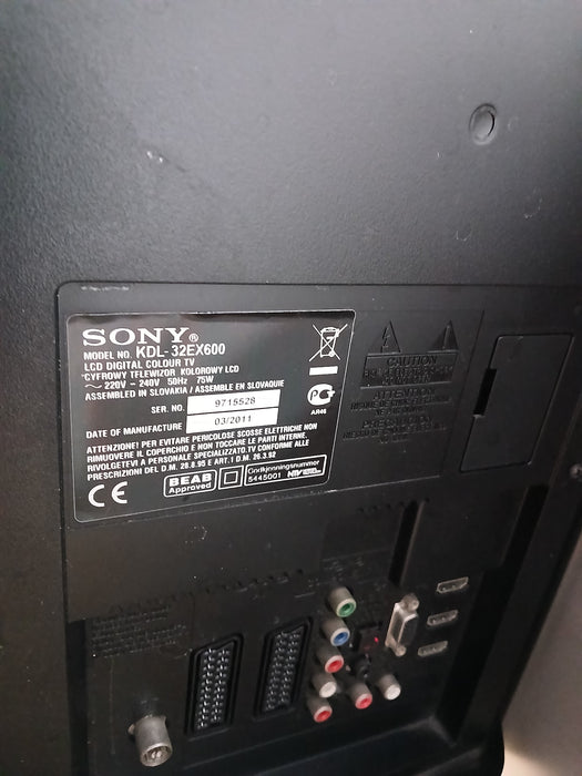 Sony KDL-32EX600 LCD TV, zwart, 32 inch