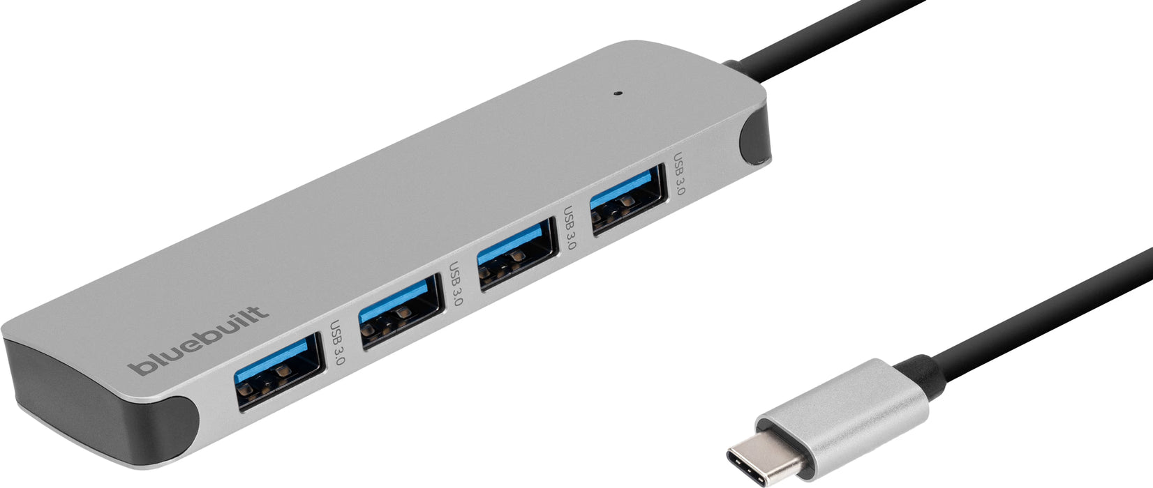 BlueBuilt 4-poorts USB Hub, zilver