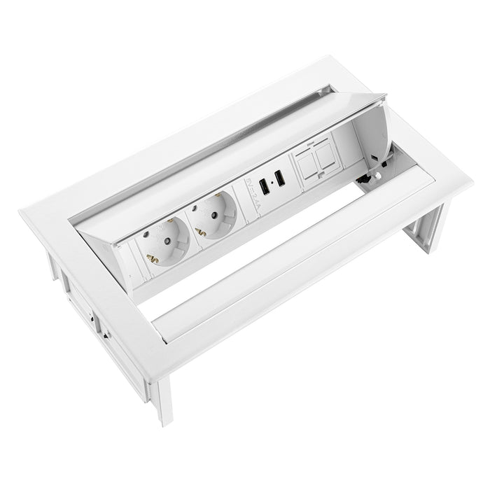 Power DeskIn 2 stroom 2 USB ingang 1 HDMI Wit (Nieuw)