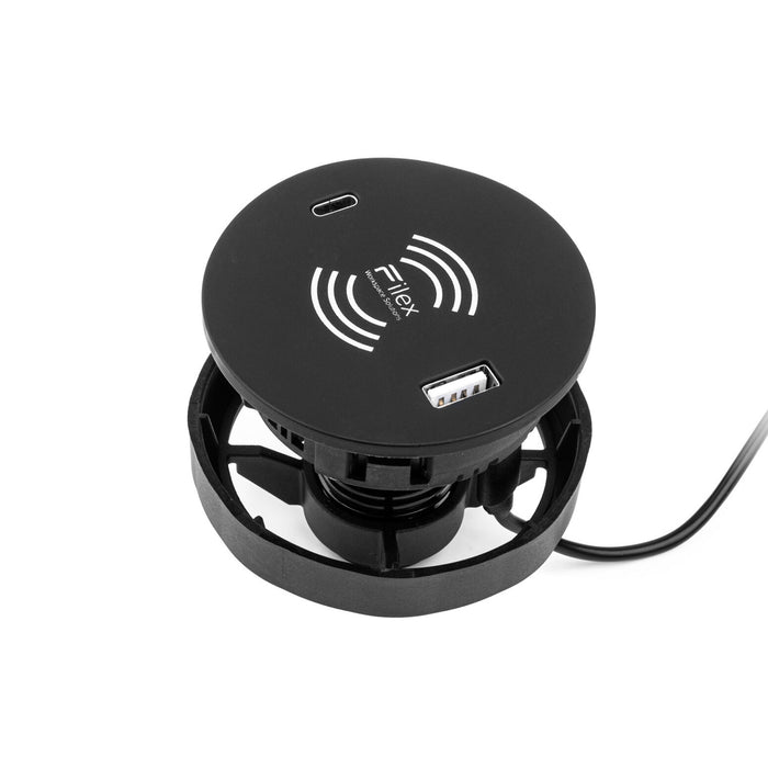 Filex AC QI Power-Spot Wireless charger Zwart (Nieuw)