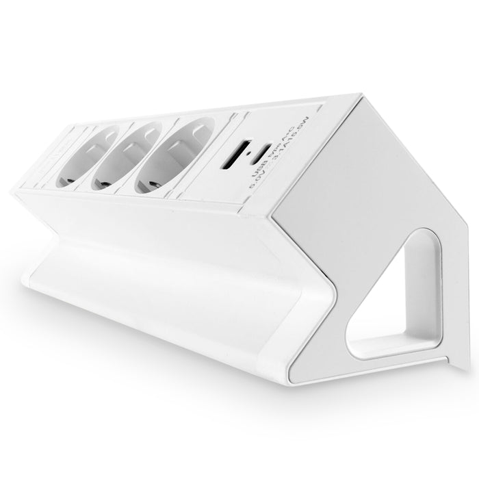 Power Desk Up 3 stroomingangen 1 USB-A+C ingang Wit (Nieuw)