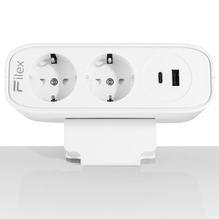 Power Desk Up EP65 2 stroom 1 USB-A+C Wit (Nieuw)