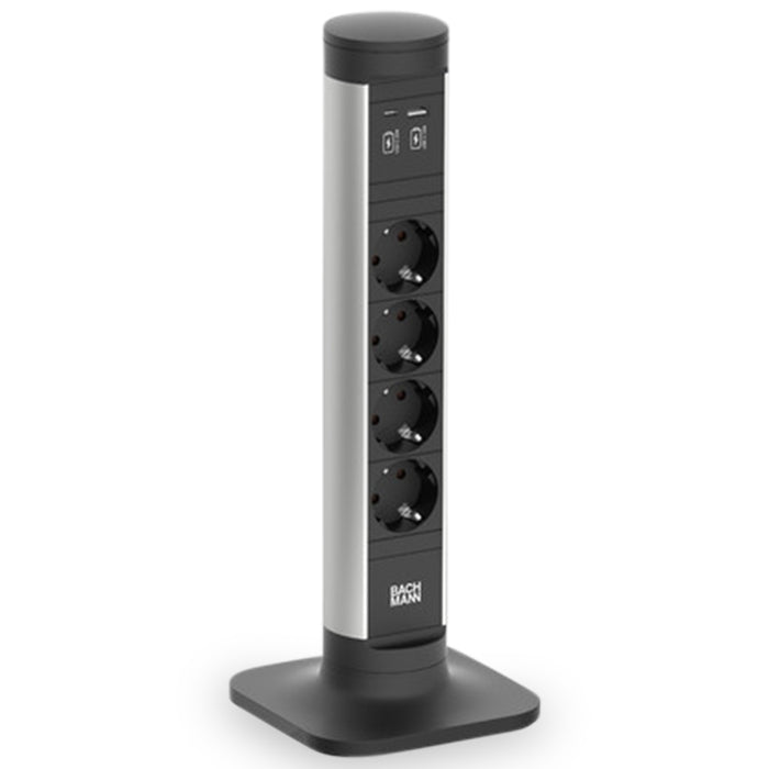 Cycle Pole S 4 stroomingangen 1 USB A+C ingang Zwart (Nieuw)