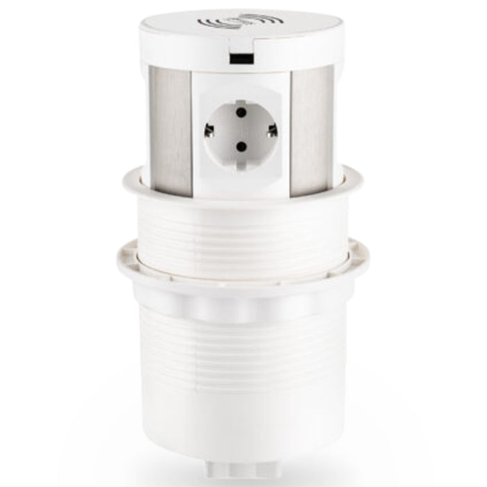 QI Power Pop Up Meeting 4 stroomingangen  2 USB A+C (Nieuw)