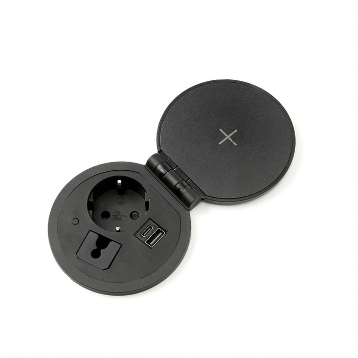 Power-Spot Zwart 1 Stroomingang + 1 USB Ingang (Nieuw)