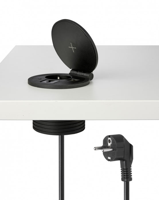 Power-Spot Zwart 1 Stroomingang + 1 USB Ingang (Nieuw)