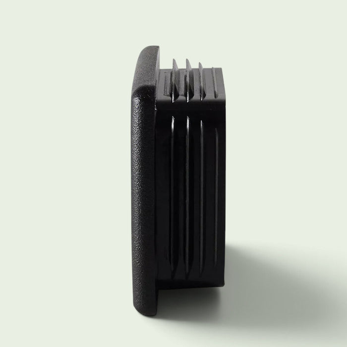 Insteekdop vierkant, zwart, 35 x 35 x1.0-2.0 mm