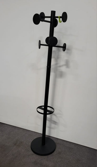 Kapstok Alba, zwart,8 haken, H x diam. 175 x 37 cm (voet).