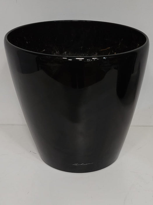 Lechuza Classico bloempot, zwart hoogglans Dia 36 x H 32 cm