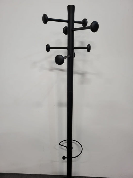 Kapstok, Zwart, 8 haken, H x diam. 175 x 37 cm (voet).