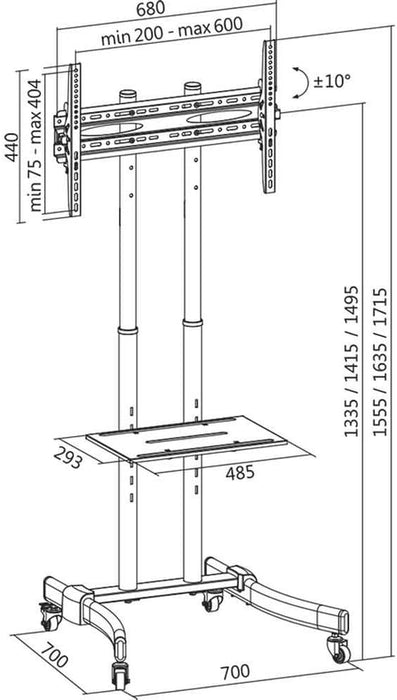 Logilink BP0026 TV standaard, zwart
