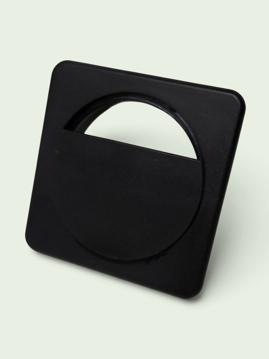 Kabeldoorvoer	, zwart kunststof, H 22 mm, diameter 80 mm