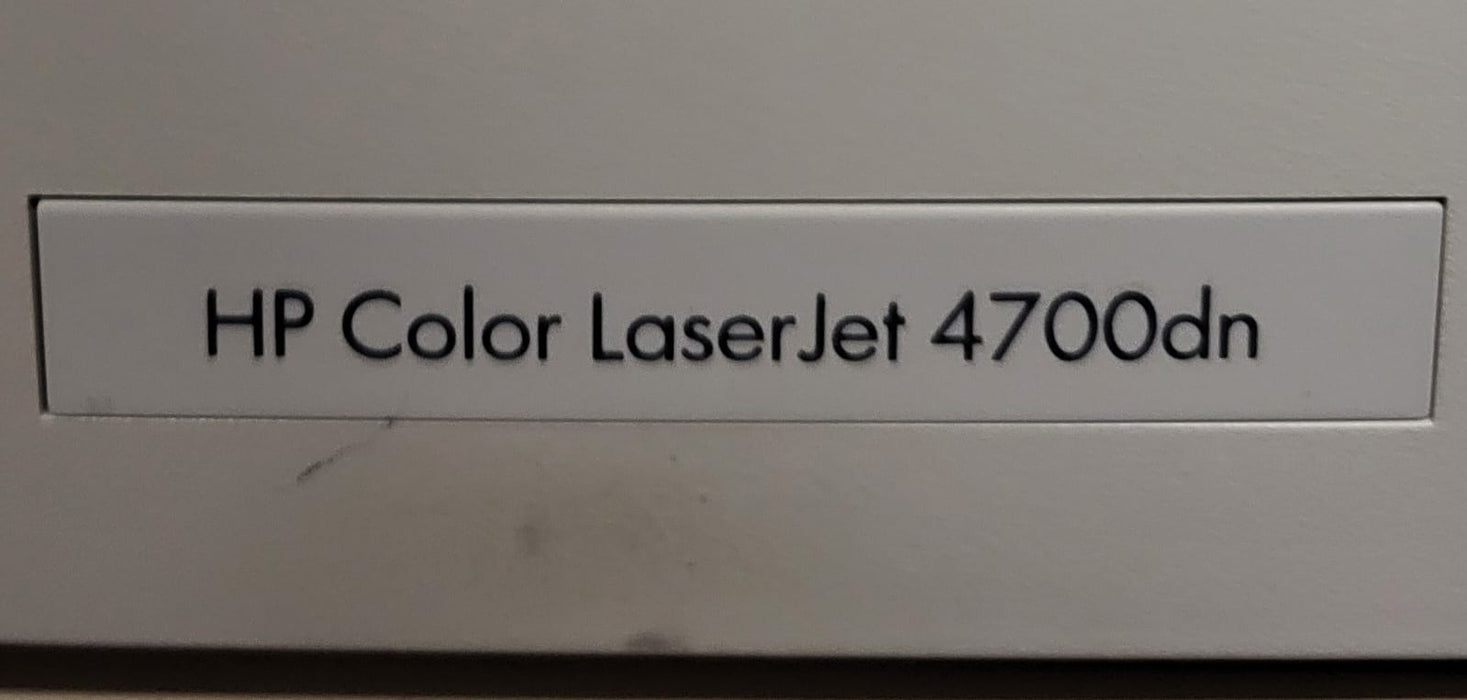 HP Colour Laserjet 4700DN, grijs, 51 x 60 x 63 cm.