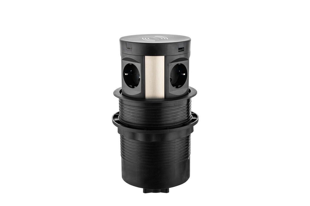 QI Power Pop Up Meeting 4 stroomingangen 2 USB A+C (Nieuw)