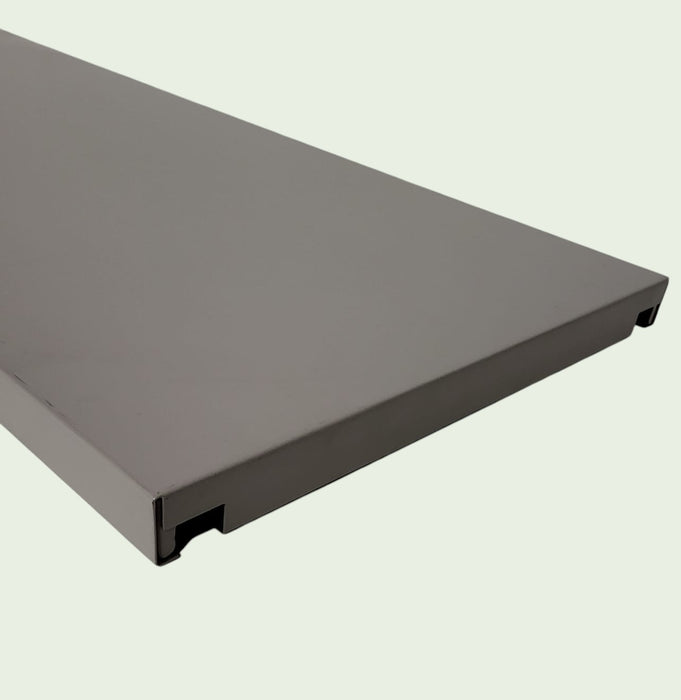 legbord, grijs staal, L x D x H 117 x 35 x 3 cm
