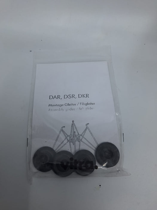 Vitra DAR voetdopjes, glad, zwart