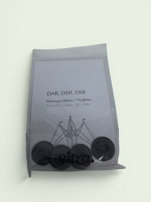 Vitra DAR voetdopjes, glad, zwart