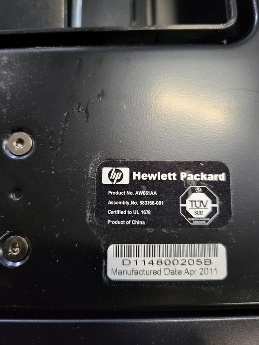 HP AW661AA Laptop standaard, zwart, 30 x 32 cm.
